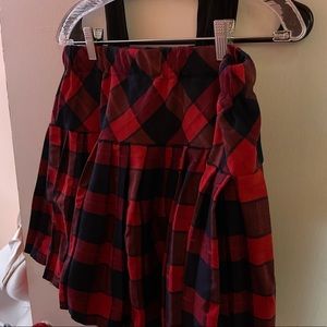 Plaid pleated mini skirt